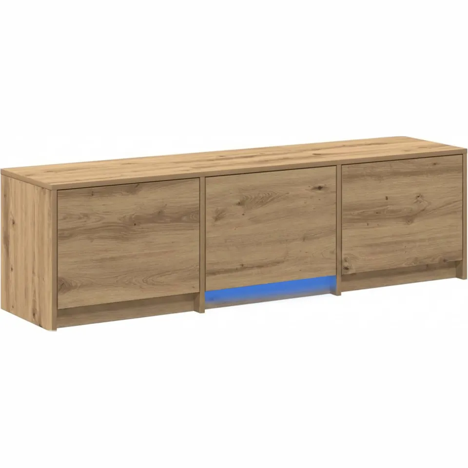 vidaXL TV-kast met LED 140 x 34 x 40 cm Artisanaal eiken, foto 3