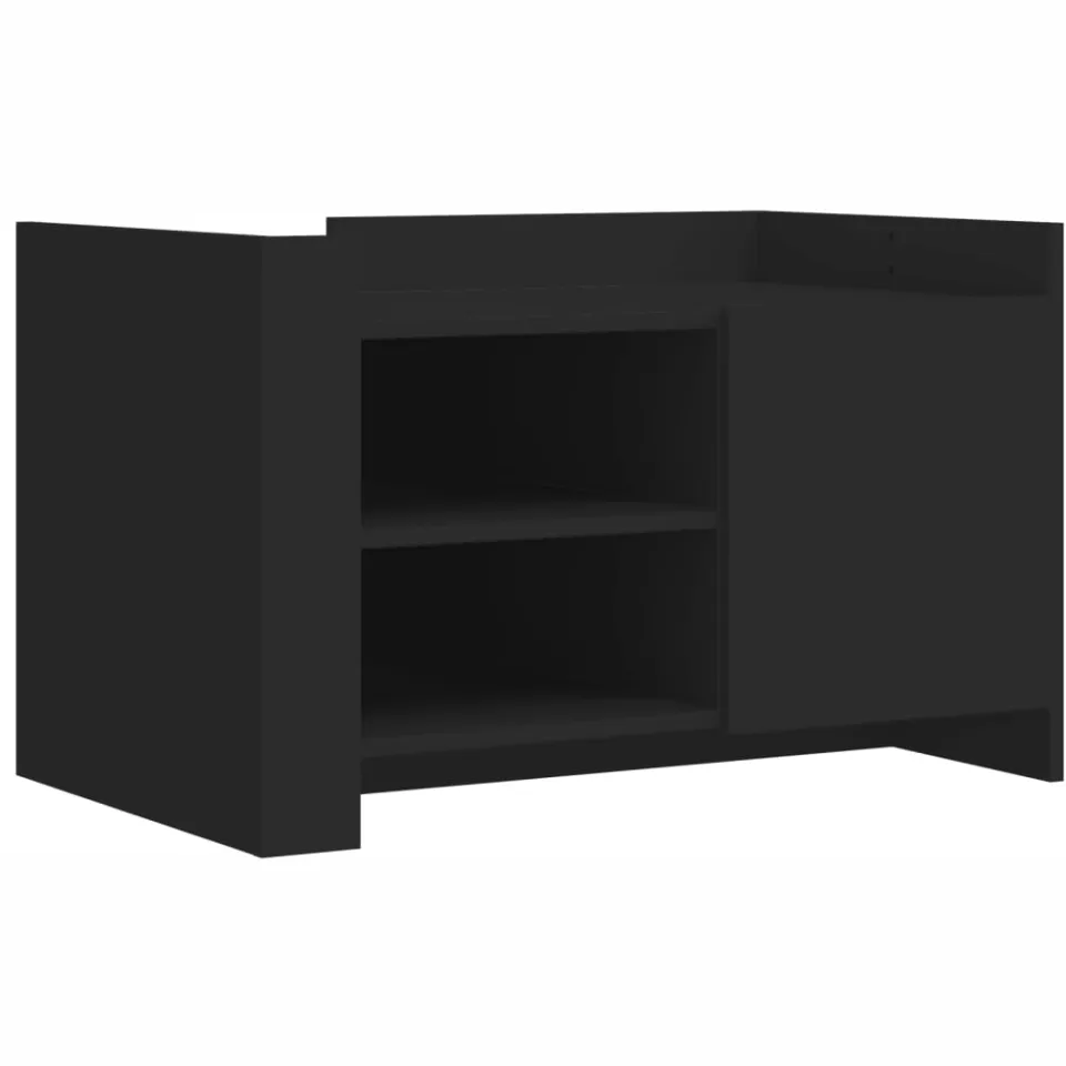 vidaXL Salontafel 80x50x50 cm bewerkt hout zwart, foto 3