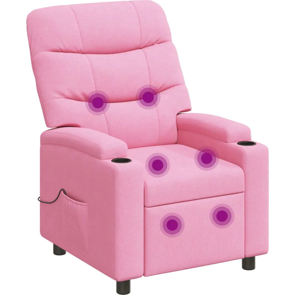 vidaXL Massage-relaxstoel Roze 75 x 93 x 102 cm Stof