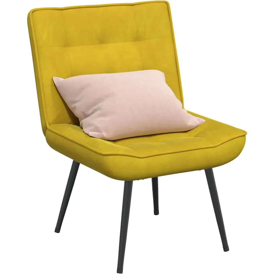vidaXL Relaxstoel 64x74x84 cm fluweel geel