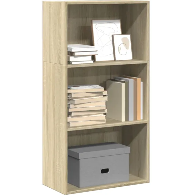 vidaXL Boekenkast 60x30x114 cm bewerkt hout sonoma eikenkleurig Bruin
