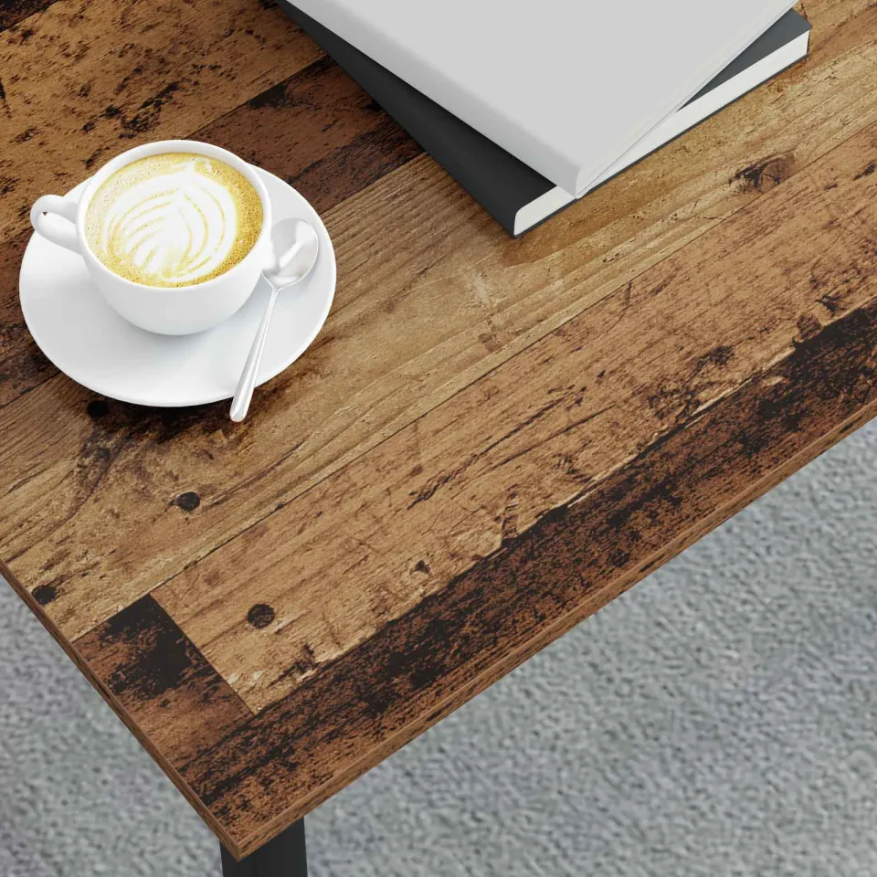vidaXL Salontafel Oudhout 70 x 50 x 36 cm Bewerkt hout bruin, foto 3