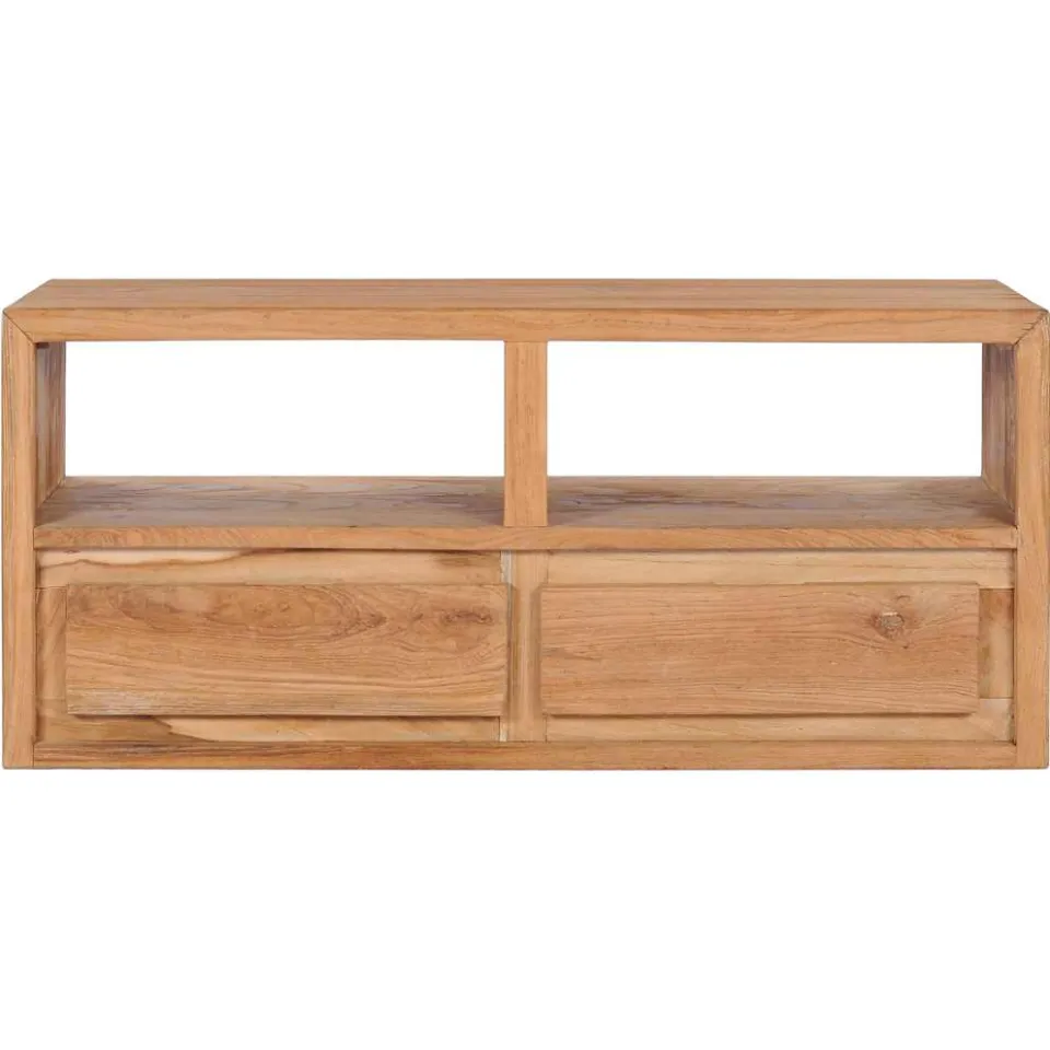 vidaXL Tv-meubel 90x30x40 cm massief teakhout bruin, foto 2