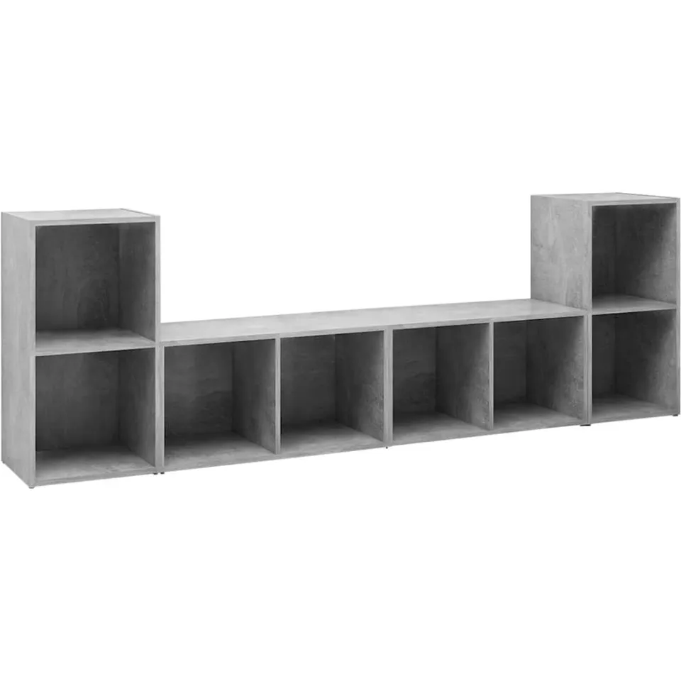 vidaXL Tv-meubelen 4 st 72x35x36,5 cm bewerkt hout betongrijs grijs, foto 3