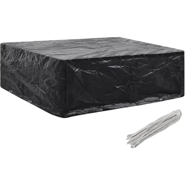 vidaXL Tuinmeubelhoes met 8 oogjes 250x210x90 cm Zwart