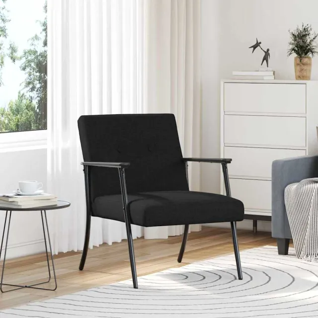 vidaXL Fauteuil Zwart Stof