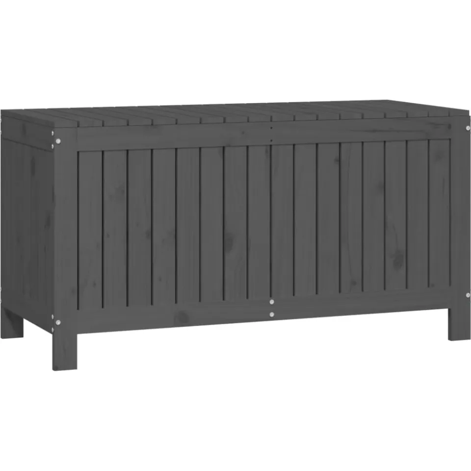 vidaXL Tuinbox 115x49x60 cm massief grenenhout grijs, foto 4