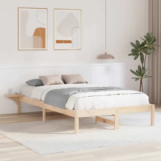 vidaXL Bedframe Naturel 120 x 200 cm Massief grenenhout Bruin