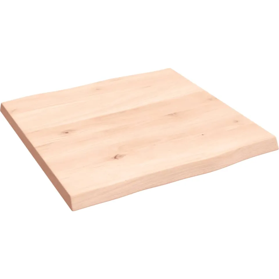 vidaXL Tafelblad natuurlijke rand 40x40x2 cm massief eikenhout Bruin