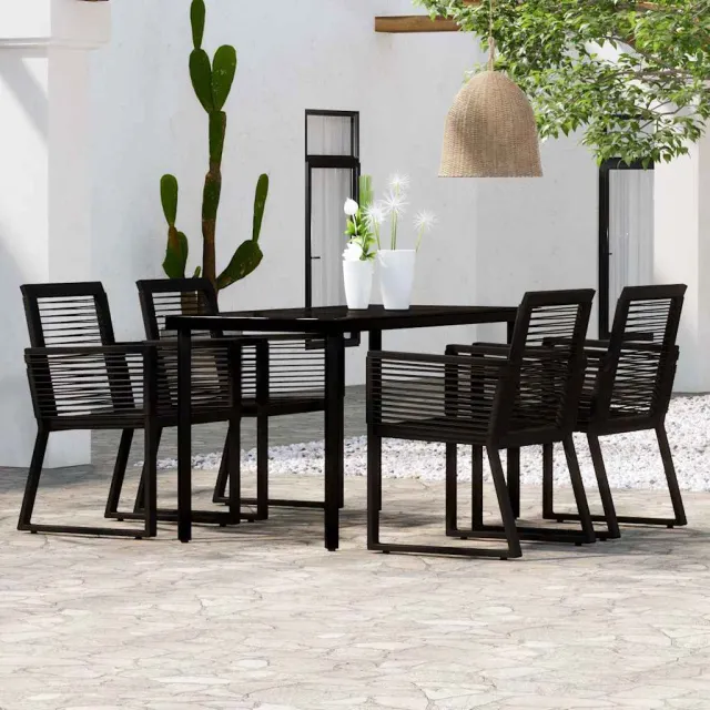 vidaXL 5-delige Tuinset zwart, foto 2
