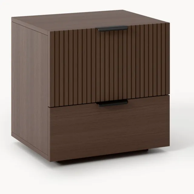 Westwing Collection Houten nachtkastje Sato bruin