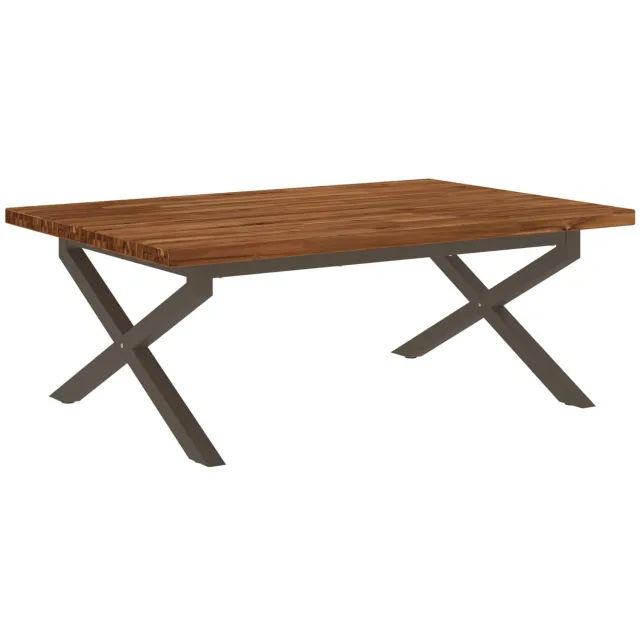 vidaXL Vierkante - Eettafel - 120 - x - 90 - x - 75 - cm - Massief - Acacia - Hout - Naturel