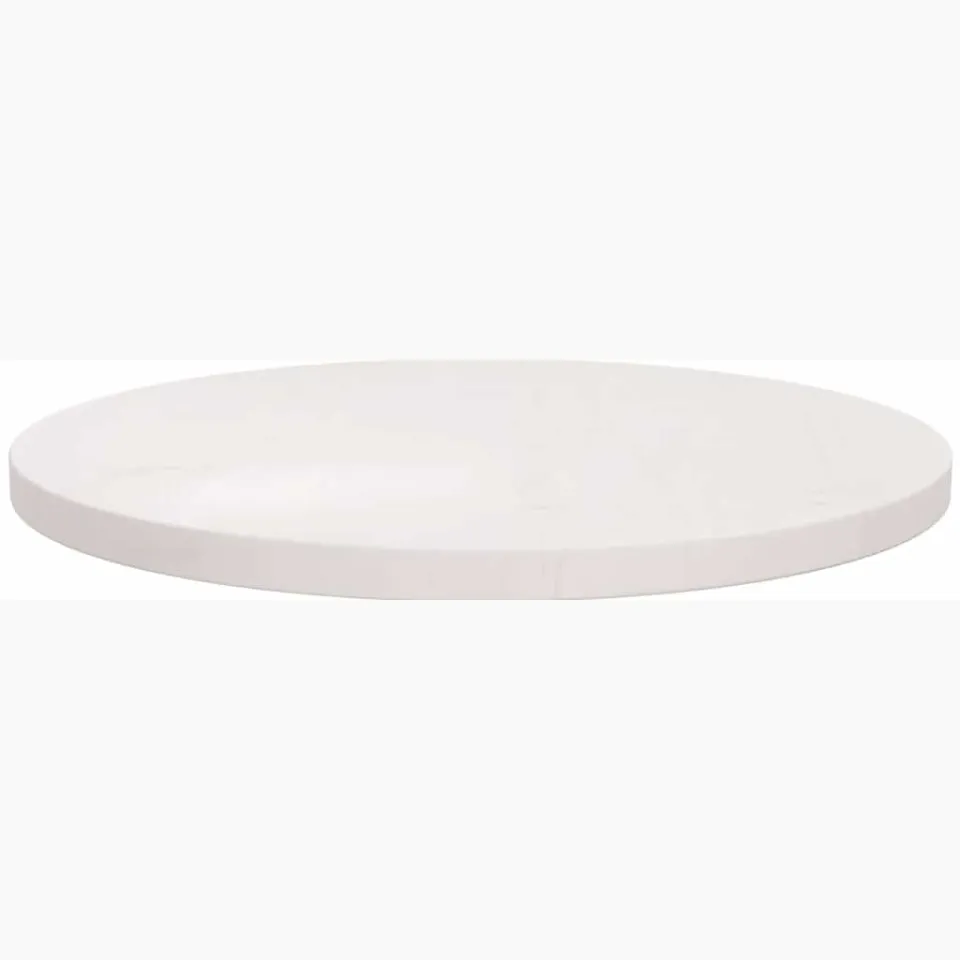 vidaXL Tafelblad rond Ø60x3 cm massief grenenhout wit