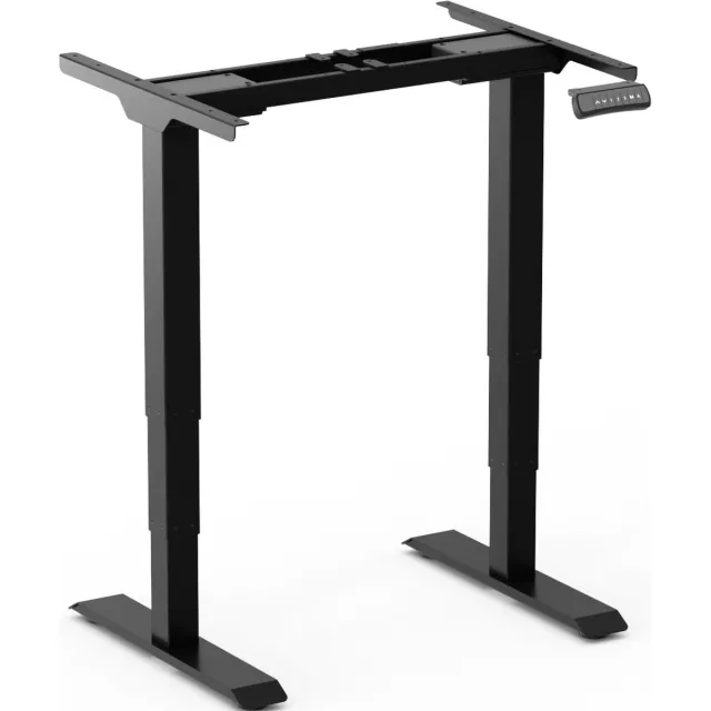 Worktrainer StudyDesk Pro Small - Hoogte 62 - 127 cm - Breedte 80 - 120 cm - Zit-sta Bureau Elektrisch Frame – In hoogte verstelbaar Bureau Onderstel - Zwart - Met Geheugenfunctie