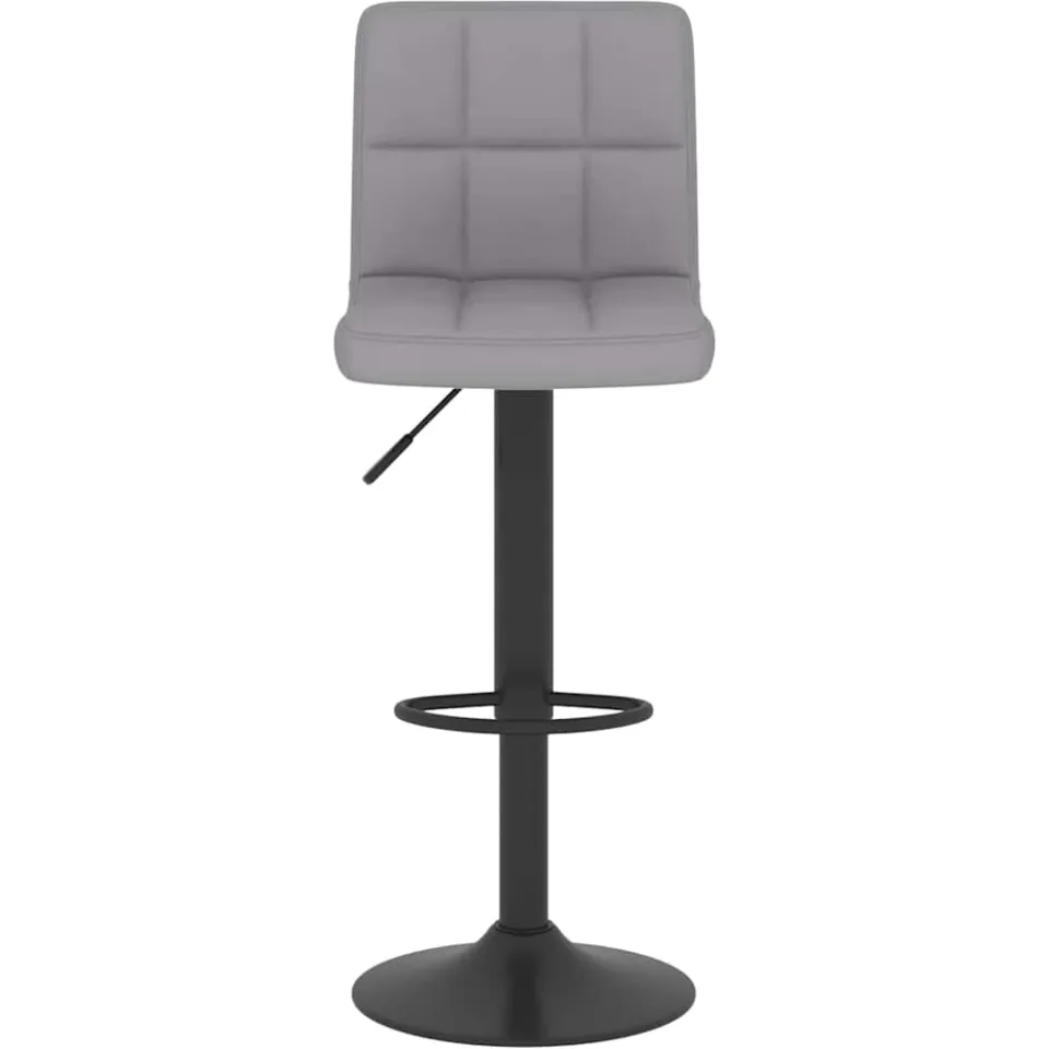 vidaXL Barkruk stof lichtgrijs