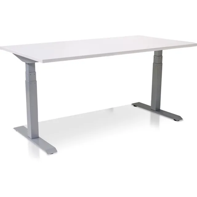 Lineaflex MRC Zit-sta bureau elektrisch verstelbaar - MRC PRO NEN-EN 527 | 180 x 80 cm | frame aluminium - blad wit | Memory functie met USB | 150kg draagvermogen