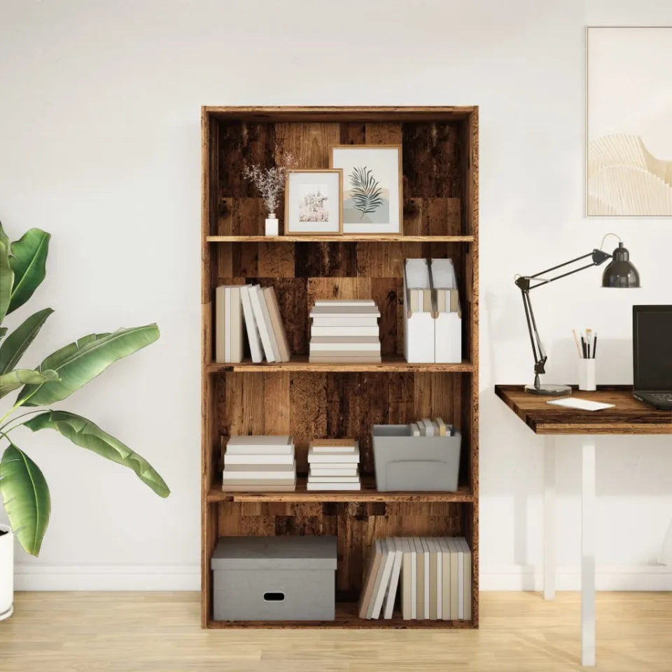 vidaXL Boekenkast 80x30x152 cm bewerkt hout oud houtkleurig bruin, foto 2