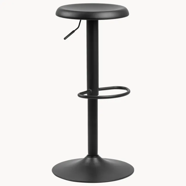AC Design In hoogte verstelbare barkruk Finch, 2 stuks Zwart