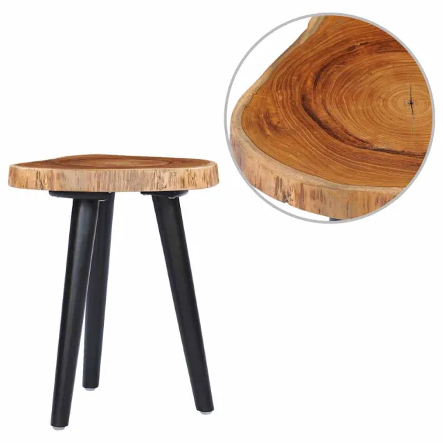 vidaXL Salontafel 40x45 cm massief teakhout Bruin