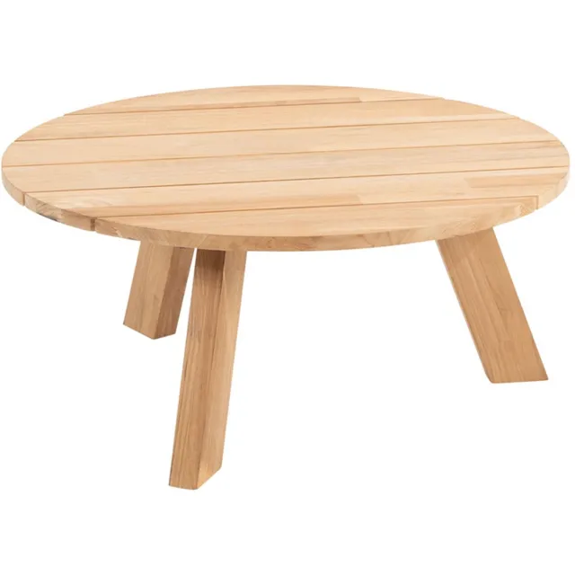 4 Seasons Outdoor Cosmic loungetafel Ø78 cm antractiet - teak