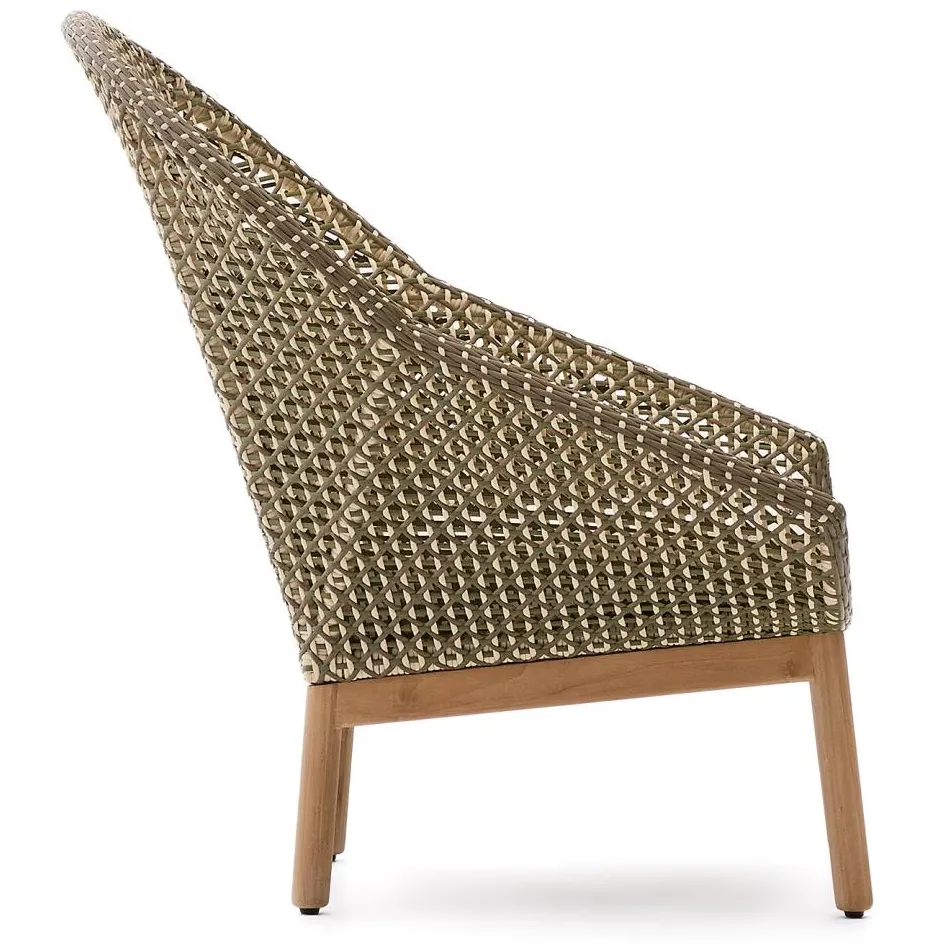 Kave Home Olbia fauteuil met hoge rug groen, foto 3