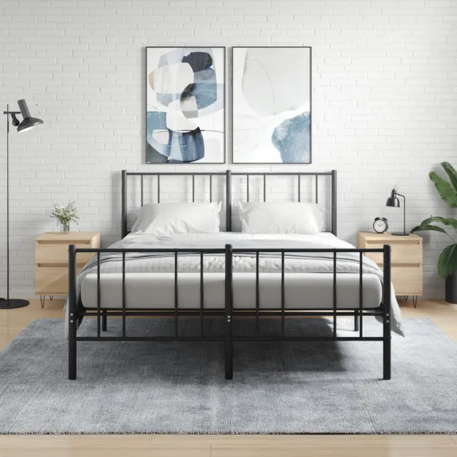 vidaXL Nachtkastjes 2 st 40x35x50 cm sonoma eikenkleurig, foto 2