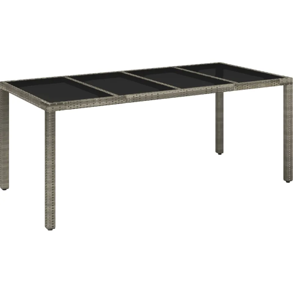 vidaXL 7-delige Tuinset met kussens poly rattan grijs, foto 4