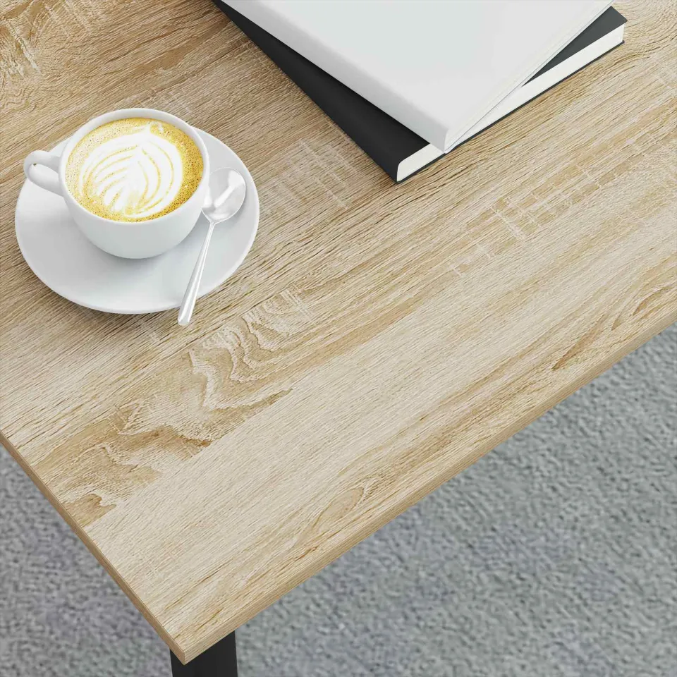vidaXL Salontafel Sonoma 100 x 50 x 45 cm Bewerkt hout grijs, foto 4