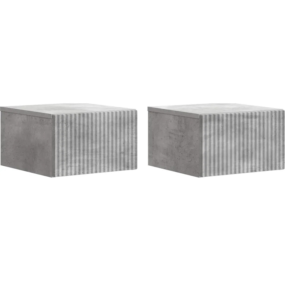 vidaXL Wandbeugel Bedkast 2 st Betongrijs 33 x 34,5 x 20 cm grijs, foto 3