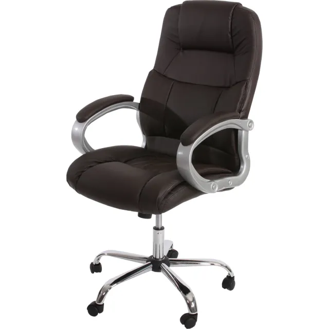 Cosmo Casa Professionele kantoorstoel Boston XXL executive chair draaistoel Amerikaanse versie - Draagvermogen 150 kg - Kunstleer - Bruin
