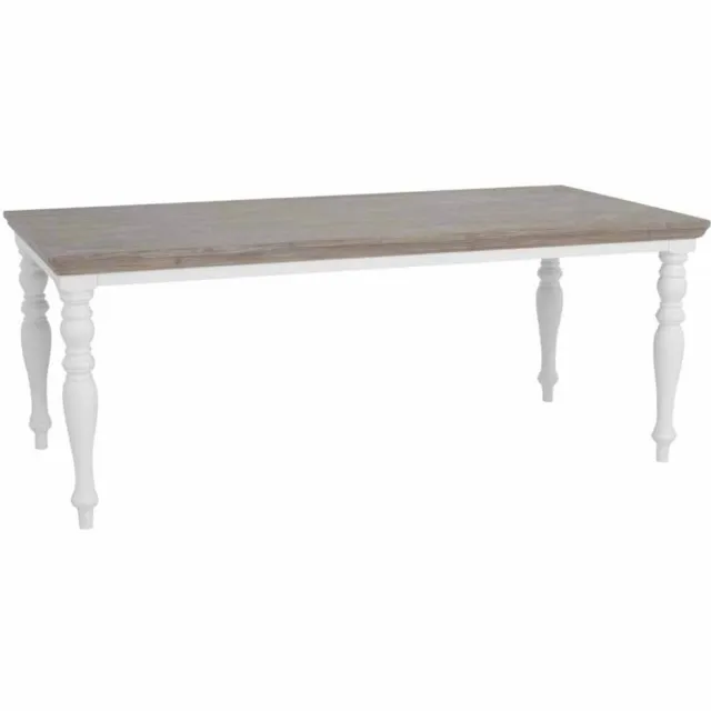 Tower Living Eettafel Fleur Chique - Rechthoek Grijs/Wit Hout - 220x100x78cm