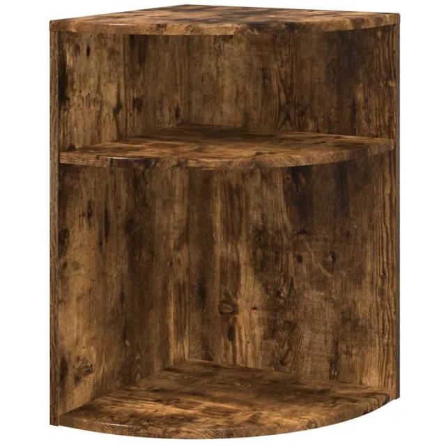 vidaXL Bijzettafel - 39,5 - x - 39,5 - x - 60 - cm - Bewerkt - hout - Rook - Eiken Gerookt eiken