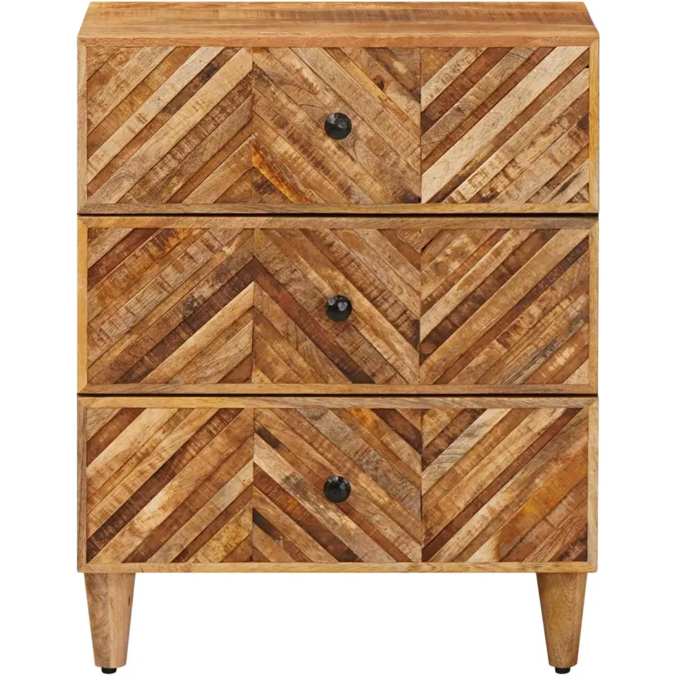 vidaXL Nachtkastje Bruin 50 x 33 x 60 cm Massief Mango Hout, foto 3