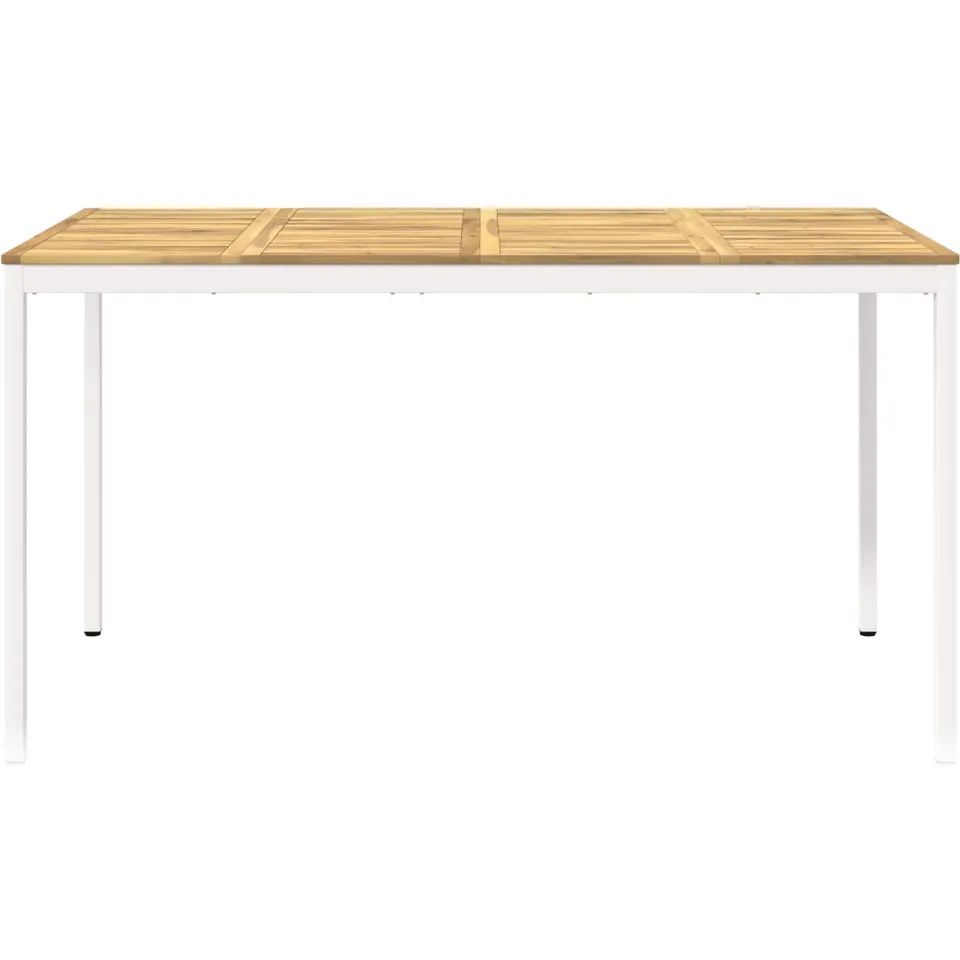vidaXL Tuinbar Tafel NAARDEN Wit 196 x 100,5 x 105 cm