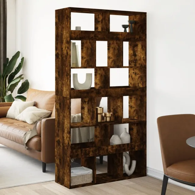 vidaXL kamerscherm 100x33x187,5 cm bewerkt hout gerookt eikenkleurig, foto 2