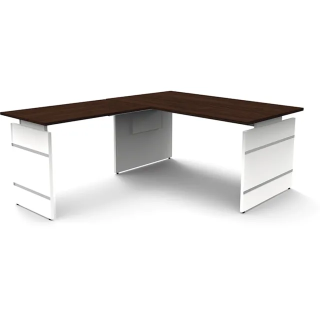 Kerkmann Hoekbureau Office desk 160cm donkerbruin hoogte verst. donker bruin