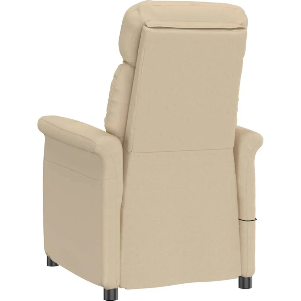 vidaXL Massagestoel Crème 96.5 x 70.5 x 95 cm Microvezel, foto 4