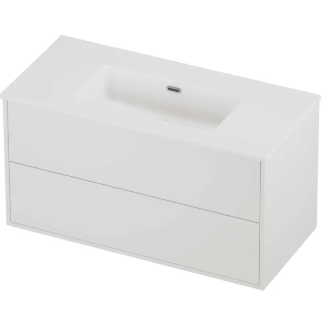 Proline Tribute Badmeubelset Porselein Elegant 2 Laden 100x46x54 cm Mat Wit Mat White