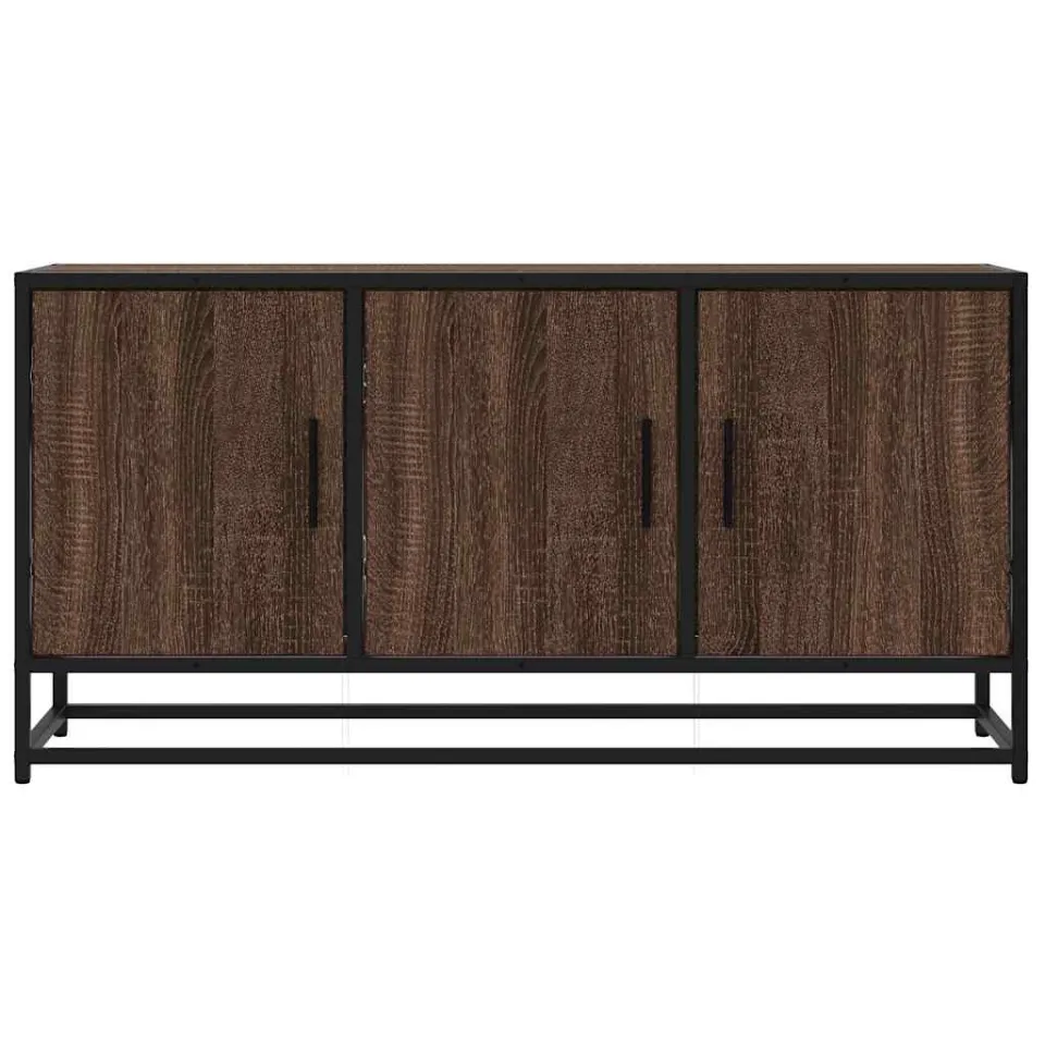 vidaXL Tv-meubel 100x35x50 cm bewerkt hout metaal bruin eikenkleur, foto 4