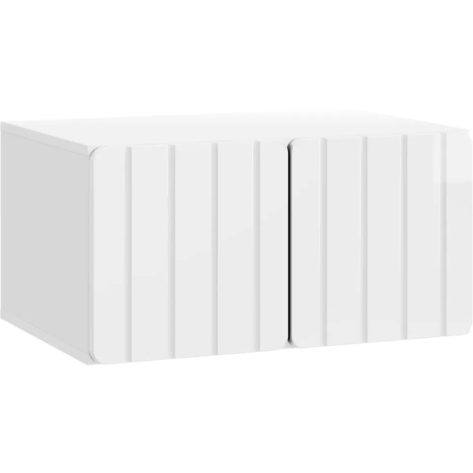 vidaXL Wandbeugel TV-kast 59,5 x 41 x 30 cm Hoogglans Wit Bewerkt hout, foto 3