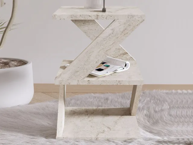 Mobistoxx ALBION bijzettafel travertijn
