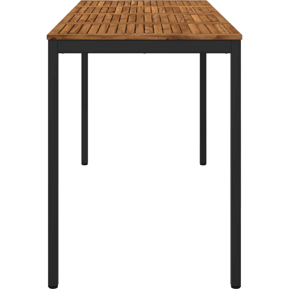 vidaXL Tuinbar Tafel NAARDEN Naturel en Zwart 196 x 80,5 x 105 cm, foto 4
