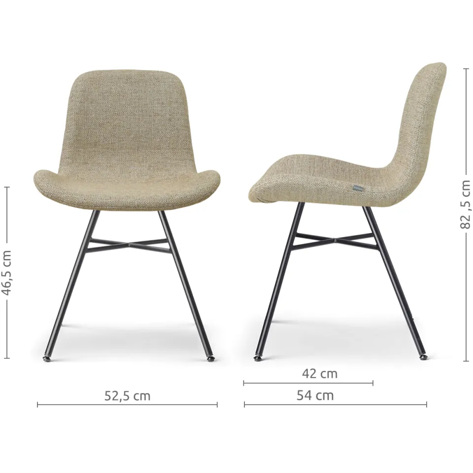 Nolon Noa-Fé eetkamerstoel taupe melange - zwart onderstel, foto 3
