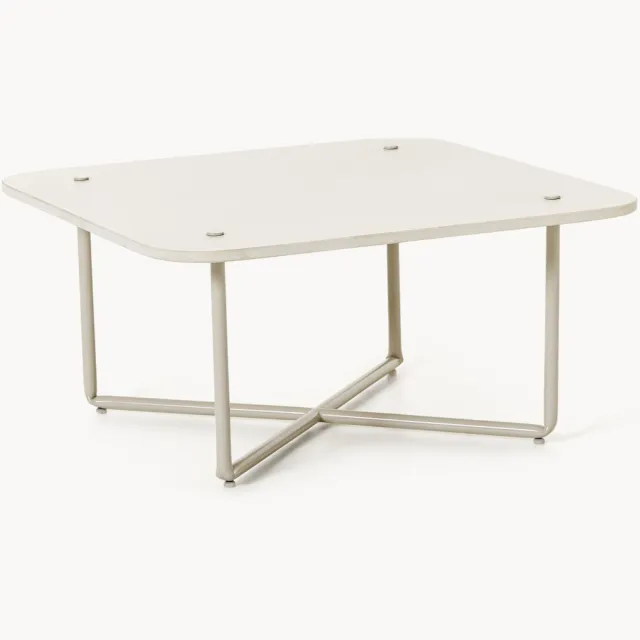Westwing Collection Salontafel Cassius met kunstmarmeren blad Beige