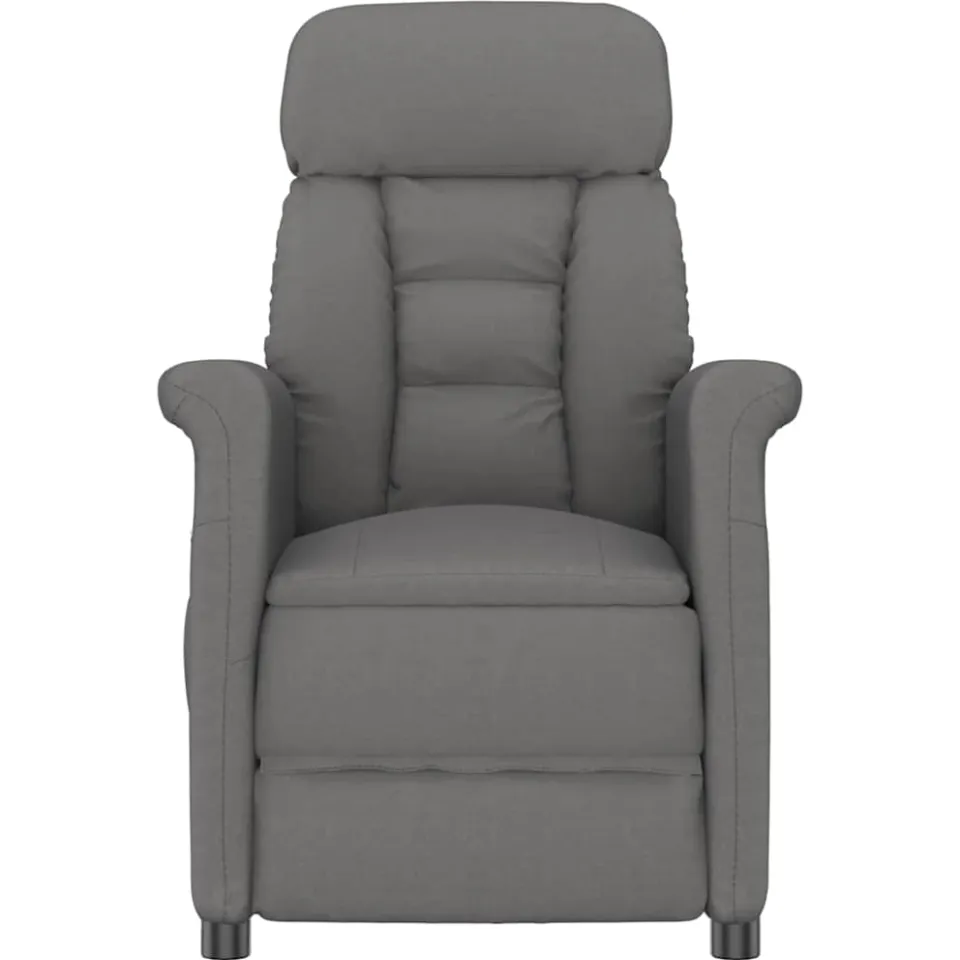 vidaXL Massagestoel Donkergrijs 96.5 x 70.5 x 95 cm Microvezel grijs, foto 3