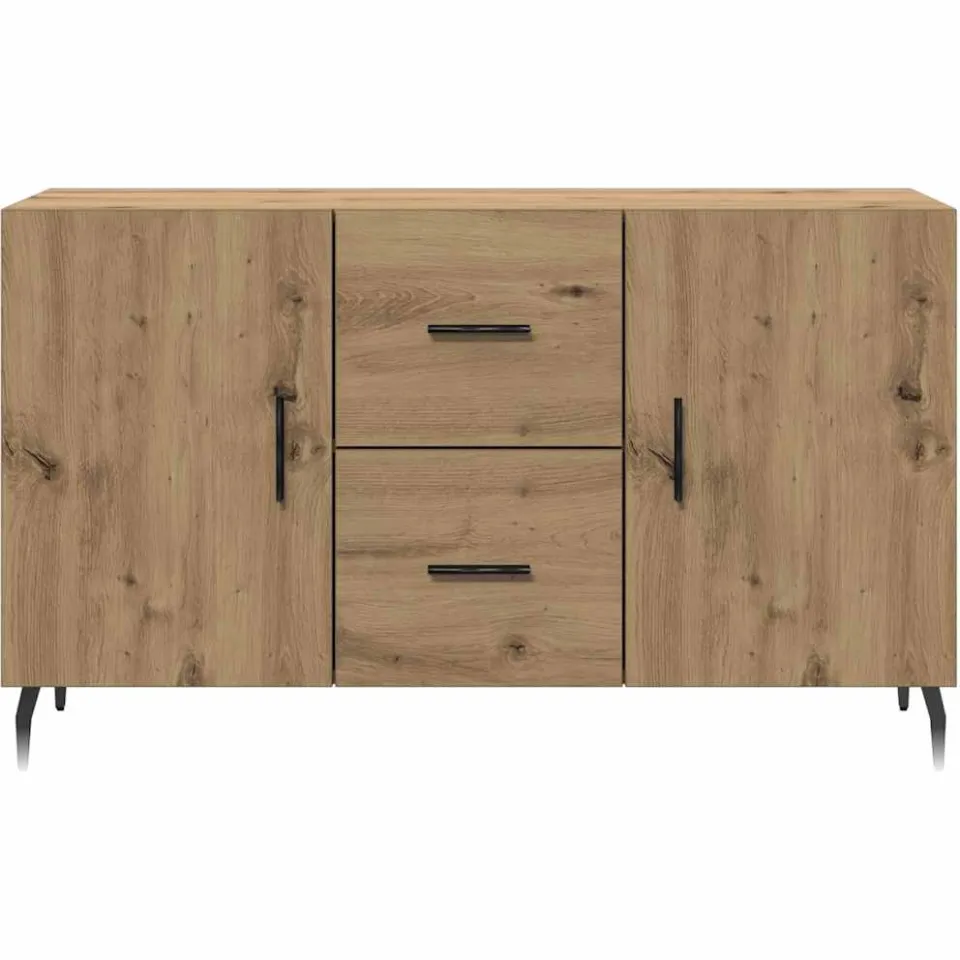 vidaXL Dressoir 100x36x60 cm bewerkt hout artisanaal eikenkleurig