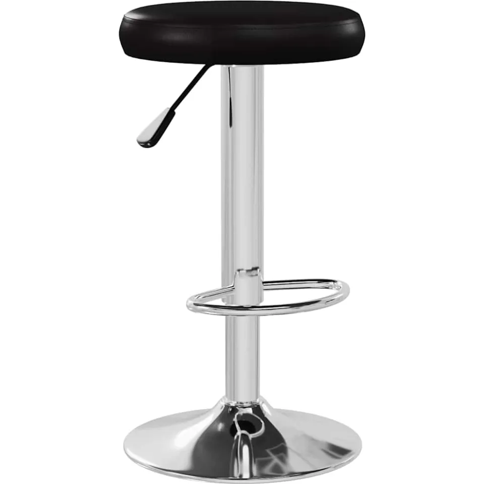 vidaXL Barstoelen 2 st kunstleer zwart
