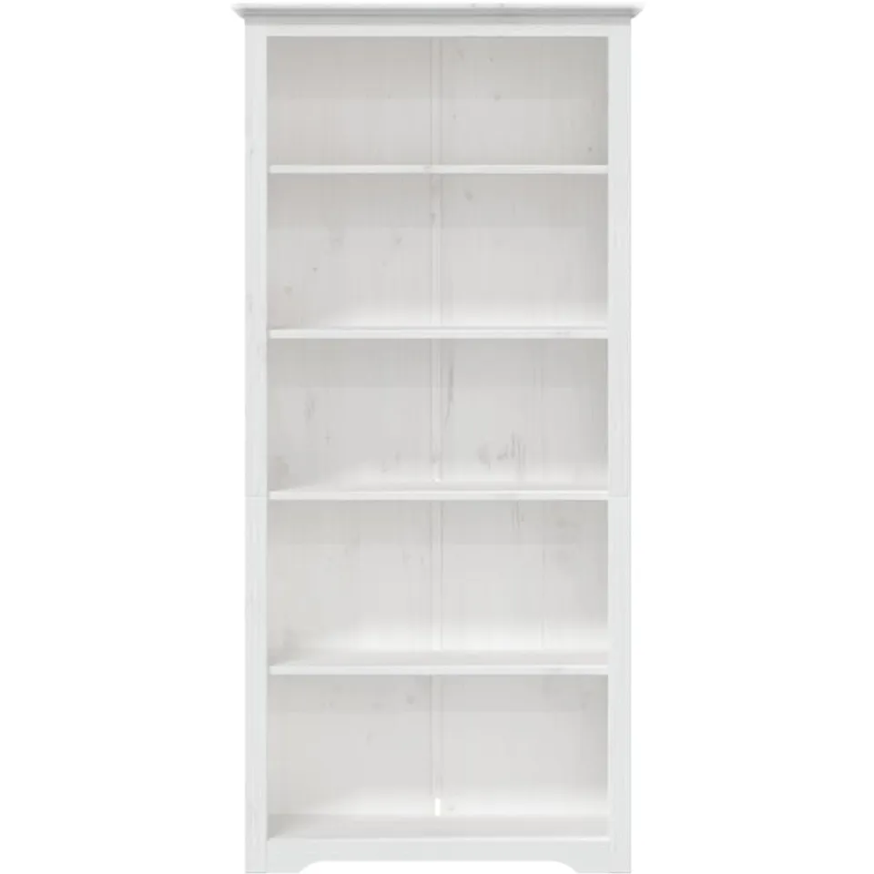 vidaXL Boekenkast 5-laags BODO 82x40x173 cm massief grenenhout wit