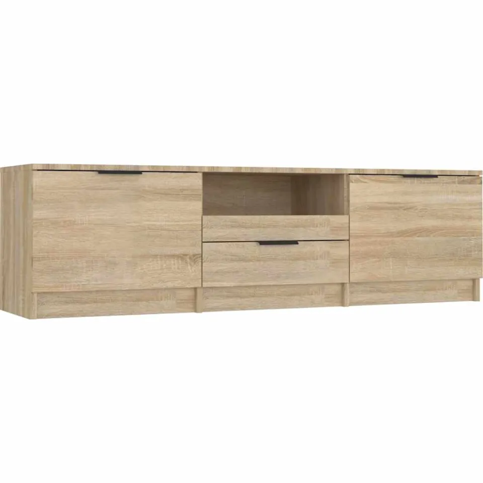 vidaXL Tv-meubel Sonoma eiken 140x35x40 cm bewerkt hout Bruin