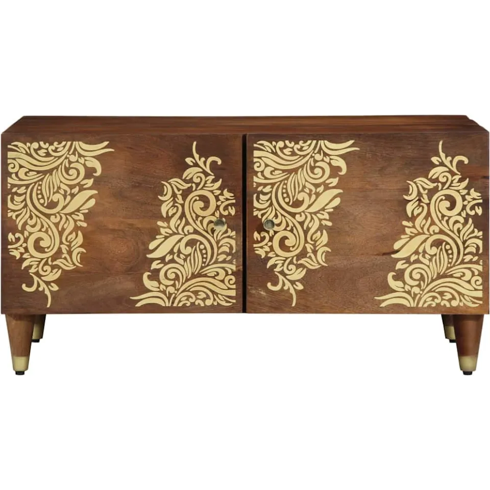vidaXL Salontafel Honingbruin 80 x 50 x 40 cm Massief Mango Hout bruin, foto 3